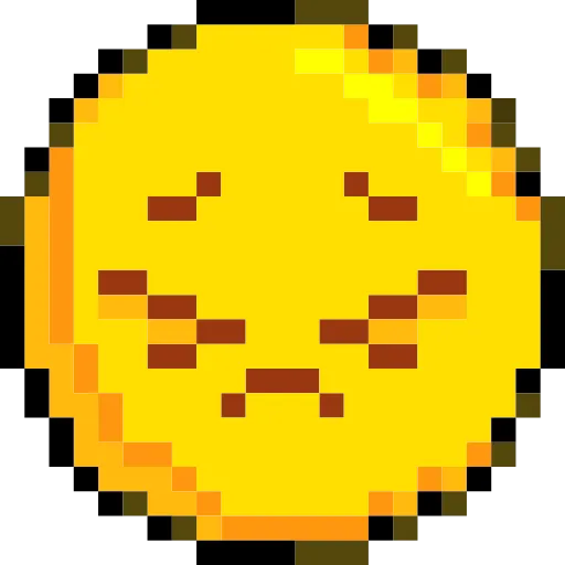 😣 Стикер «Pixelated Emoji» для Telegram