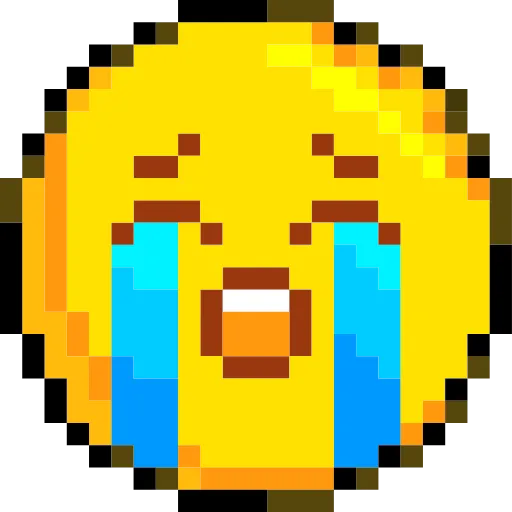 😭 Стикер «Pixelated Emoji» для Telegram