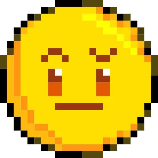 🤨 Стикер «Pixelated Emoji» для Telegram