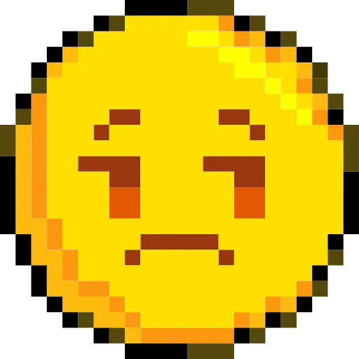 😒 Стикер «Pixelated Emoji» для Telegram