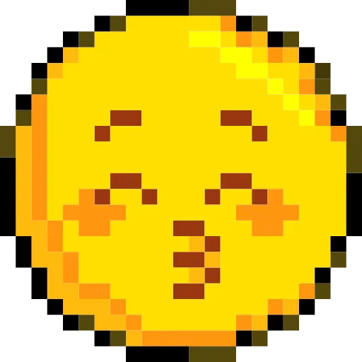 😚 Стикер «Pixelated Emoji» для Telegram