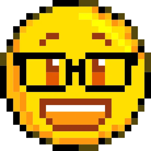 🤓 Стикер «Pixelated Emoji» для Telegram