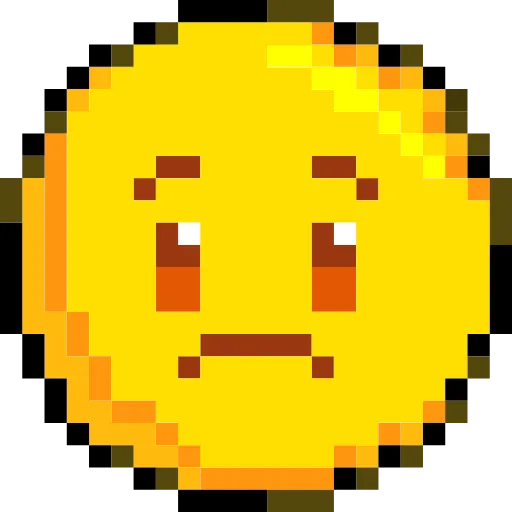 😟 Стикер «Pixelated Emoji» для Telegram