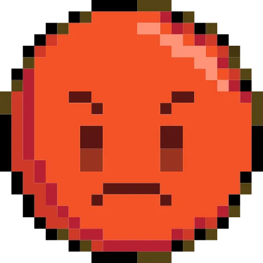 😡 Стикер «Pixelated Emoji» для Telegram
