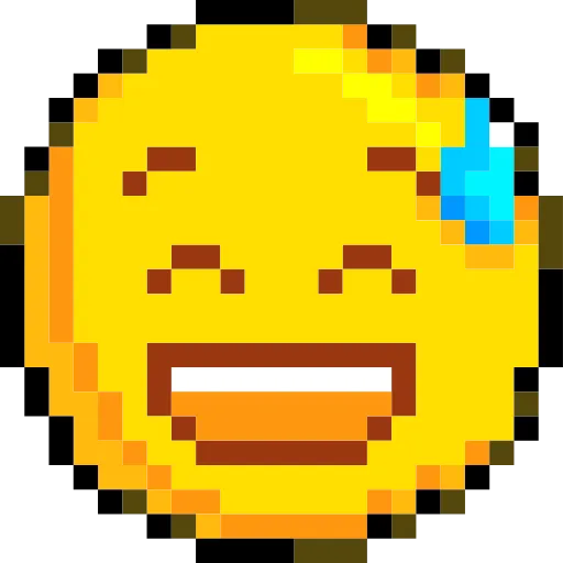😅 Стикер «Pixelated Emoji» для Telegram