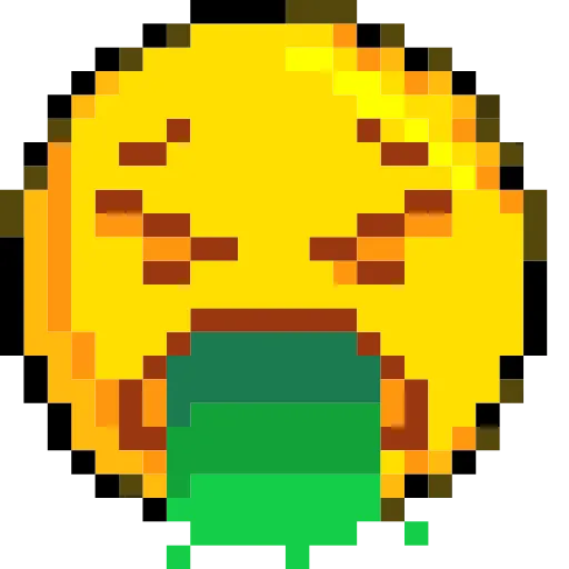 🤮 Стикер «Pixelated Emoji» для Telegram