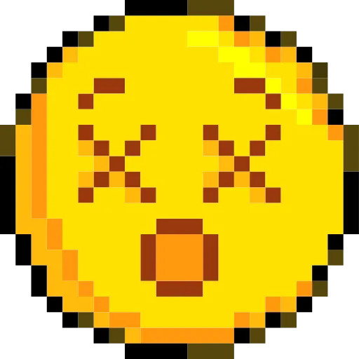 😵 Стикер «Pixelated Emoji» для Telegram