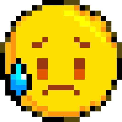 😥 Стикер «Pixelated Emoji» для Telegram