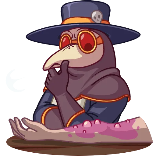 🤔 Эмодзи «Plague Doctor Hawk» для Telegram