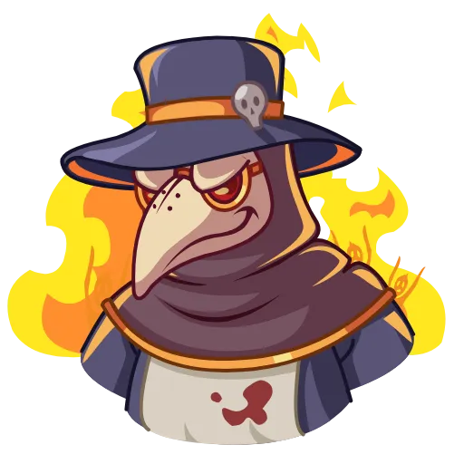 😈 Эмодзи «Plague Doctor Hawk» для Telegram