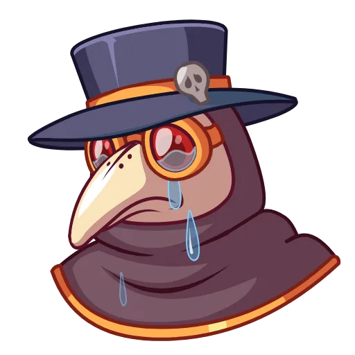 😭 Эмодзи «Plague Doctor Hawk» для Telegram