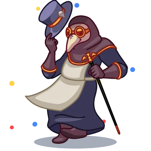 🕺 Эмодзи «Plague Doctor Hawk» для Telegram
