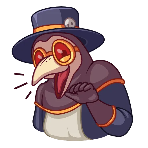 Эмодзи Plague Doctor Hawk для Telegram — скачать