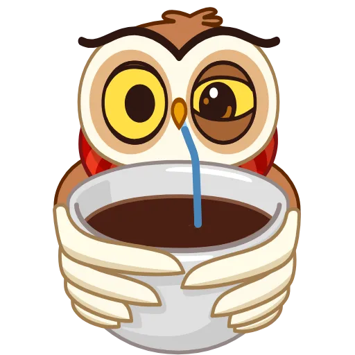 ☕️ Эмодзи «Polar Owl - полярная сова» для Telegram