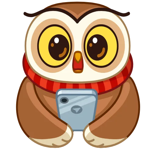 😐 Эмодзи «Polar Owl - полярная сова» для Telegram