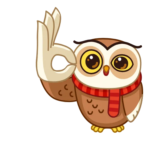 👌 Эмодзи «Polar Owl - полярная сова» для Telegram