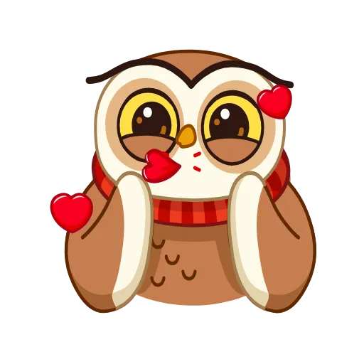 ❤️ Эмодзи «Polar Owl - полярная сова» для Telegram