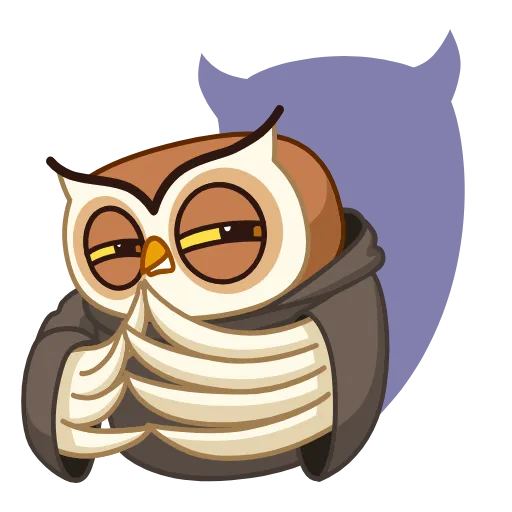 😈 Эмодзи «Polar Owl - полярная сова» для Telegram