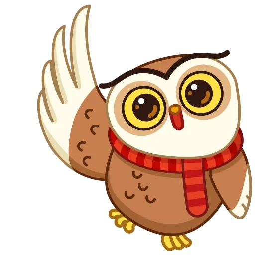 👋 Эмодзи «Polar Owl - полярная сова» для Telegram
