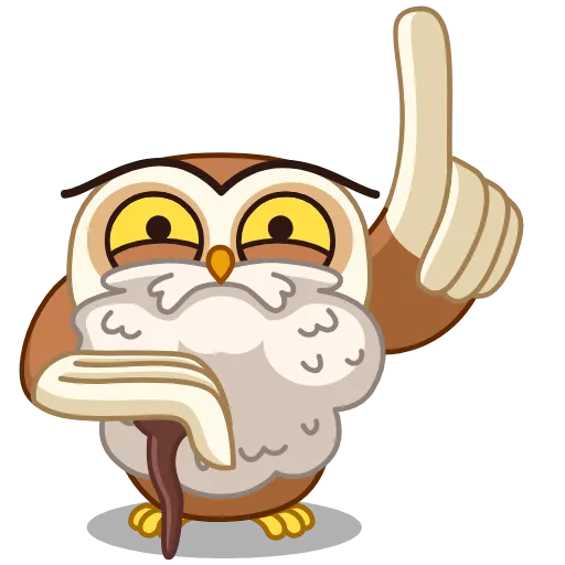 ☝️ Эмодзи «Polar Owl - полярная сова» для Telegram