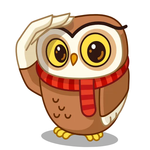 🤔 Эмодзи «Polar Owl - полярная сова» для Telegram