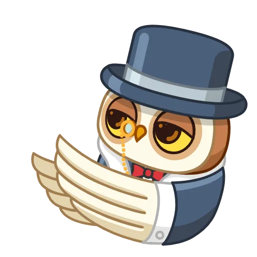 👏 Эмодзи «Polar Owl - полярная сова» для Telegram