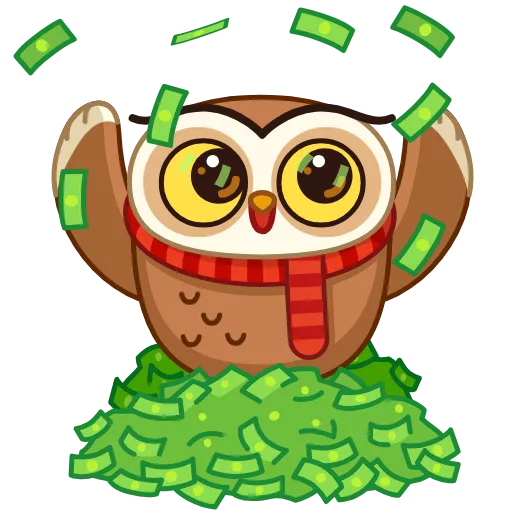 🤑 Эмодзи «Polar Owl - полярная сова» для Telegram