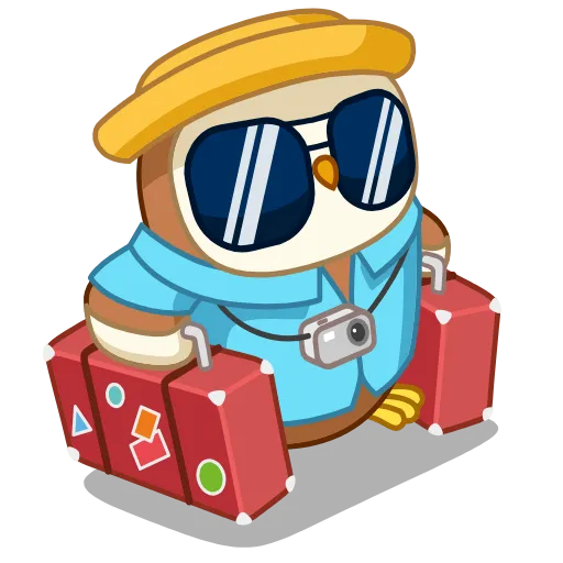 🏖 Эмодзи «Polar Owl - полярная сова» для Telegram