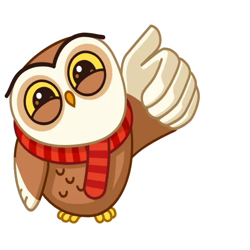 👍 Эмодзи «Polar Owl - полярная сова» для Telegram