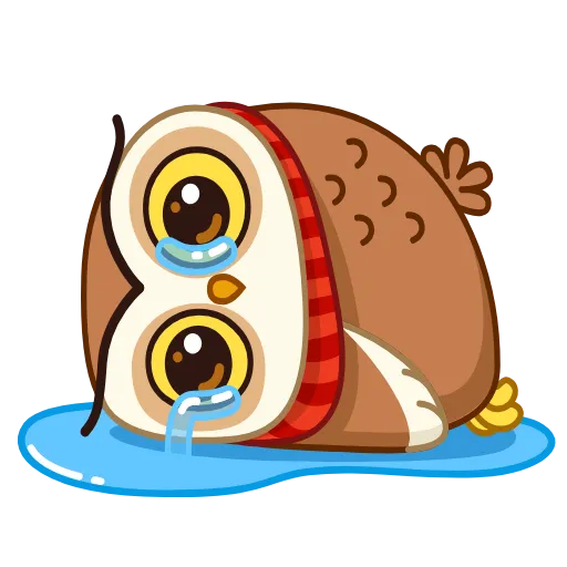 😭 Эмодзи «Polar Owl - полярная сова» для Telegram