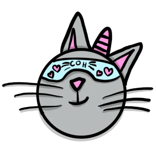 😴 Стикер «Радужная кошечка Rainbow kitty» для Telegram