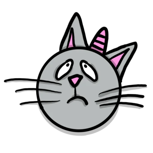 😞 Стикер «Радужная кошечка Rainbow kitty» для Telegram
