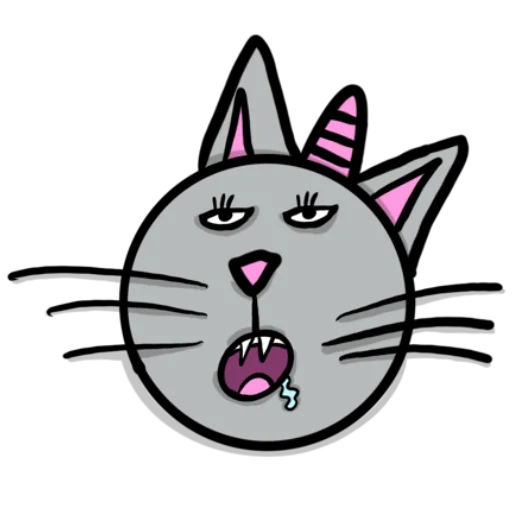 🤤 Стикер «Радужная кошечка Rainbow kitty» для Telegram
