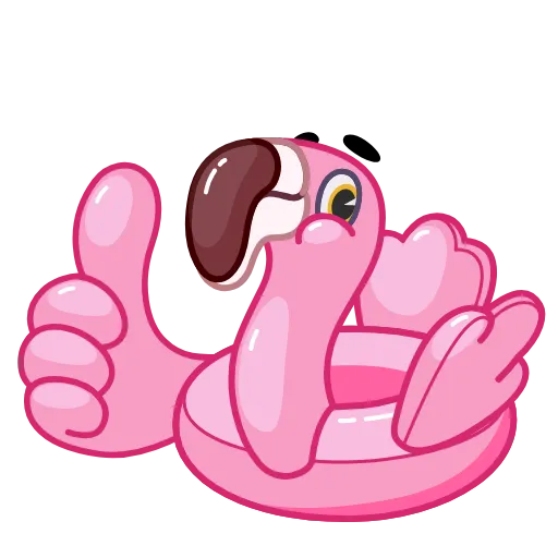 👍 Эмодзи «Pool Flamingo» для Telegram