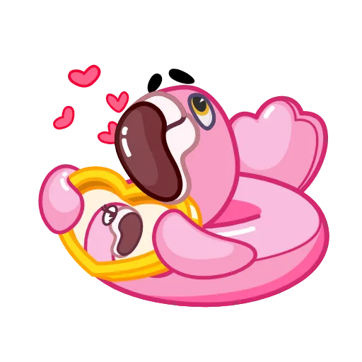 🥰 Эмодзи «Pool Flamingo» для Telegram