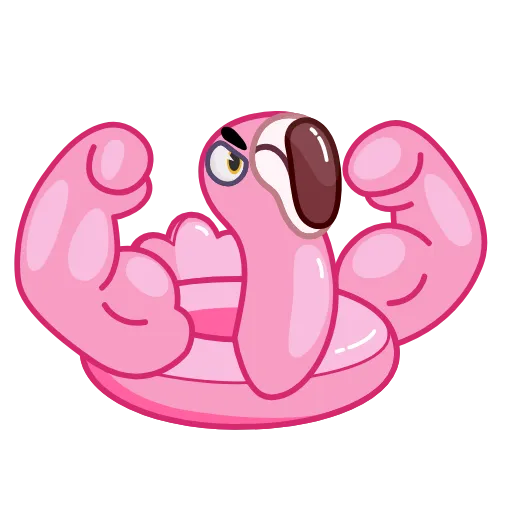 💪 Эмодзи «Pool Flamingo» для Telegram