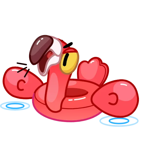 😡 Эмодзи «Pool Flamingo» для Telegram