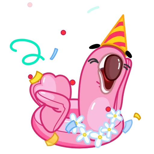 🥳 Эмодзи «Pool Flamingo» для Telegram