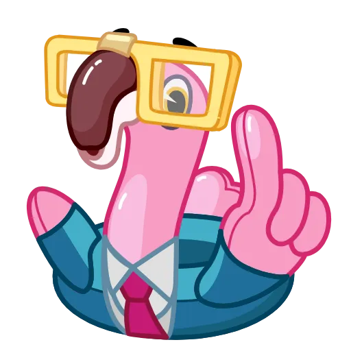 🤓 Эмодзи «Pool Flamingo» для Telegram