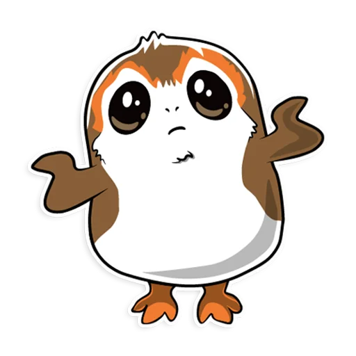 🤷‍♀️ Стикер «Porgs» для Telegram