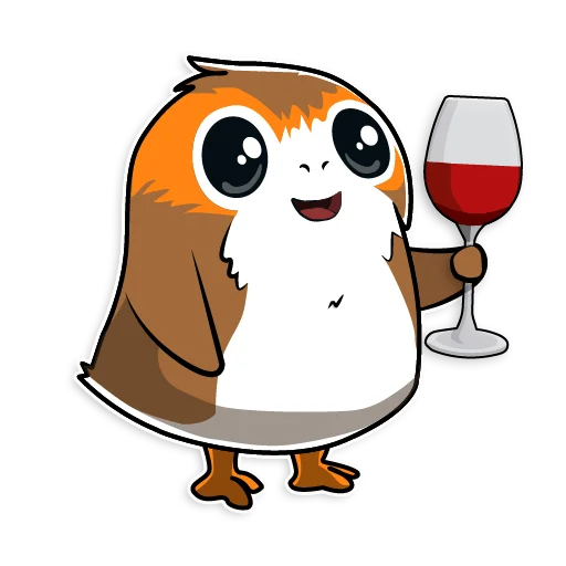 🍷 Стикер «Porgs» для Telegram