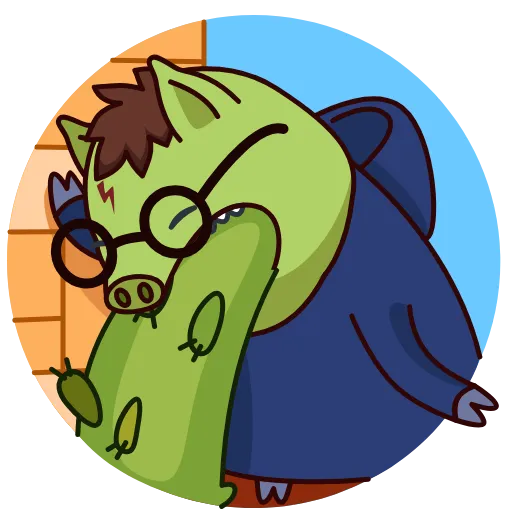 🤢 Стикер «Potter Pig» для Telegram