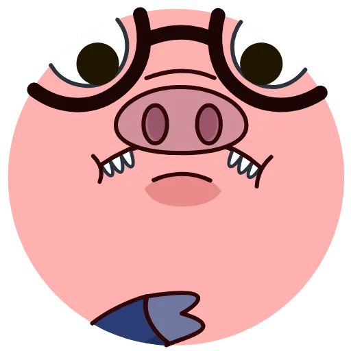 😵‍💫 Стикер «Potter Pig» для Telegram