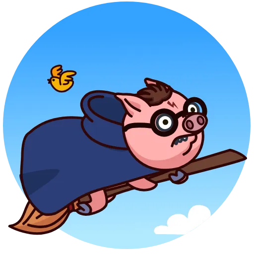 🧹 Стикер «Potter Pig» для Telegram
