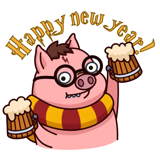 🥳 Стикер «Potter Pig» для Telegram