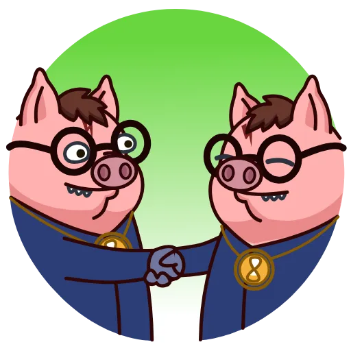 🤝 Стикер «Potter Pig» для Telegram
