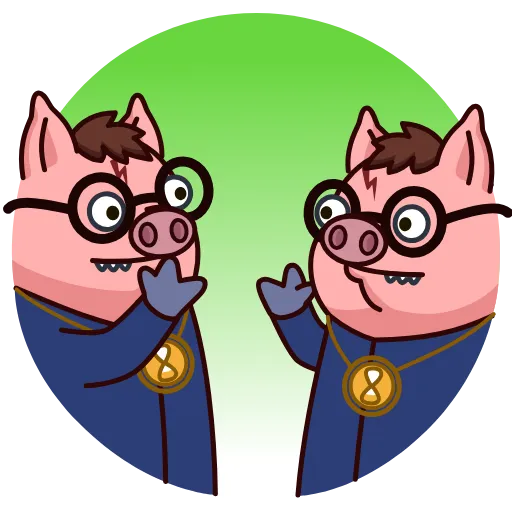 🤝 Эмодзи «Potter Pig» для Telegram