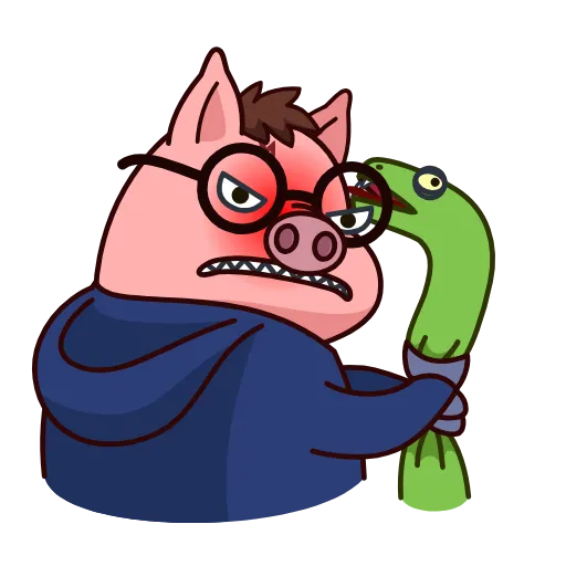 🐍 Эмодзи «Potter Pig» для Telegram