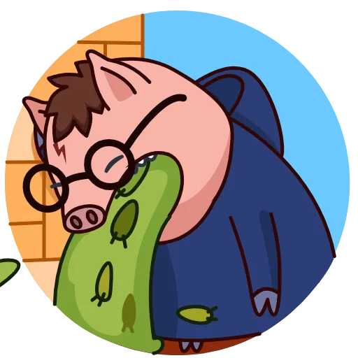 🤮 Эмодзи «Potter Pig» для Telegram