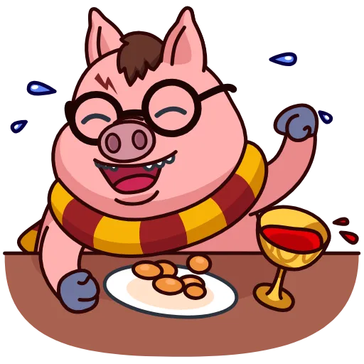 Эмодзи Potter Pig для Telegram — скачать
